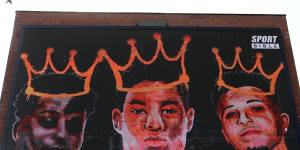A new mural in Manchester celebrating Marcus Rashford,Jadon Sancho and Bukayo Saka. 