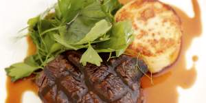 Steak with fondant potato.