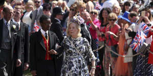 The Duchess of Kent at the wedding of Prince Harry and Meghan,the Duchess of Sussex in 2018.
