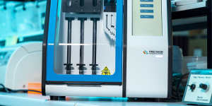 Crucial machinery for the manufacture of mRNA vaccines.