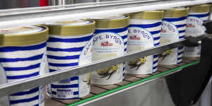 Ice-cream on the Norco production line.