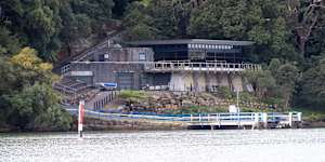 The ferry wharf at St Ignatius’ College,Riverview,where two boys fell into the river from a ferry.