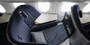 Finnair’s Airlounge has a non-reclining seatback.