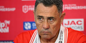 Feeling the heat:Dragons coach Shane Flanagan.