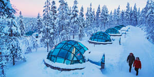 The glass igloos of Kakslauttanen Arctic Resort.