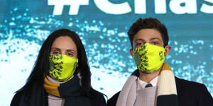 Champion skier Laura Peel and star figure skater Brendan Kerry are Australia’s flagbearers