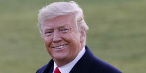 US President Donald Trump leaves the White House for a campaign trip to Battle Creek,Michigan as impeachment debate continues. 