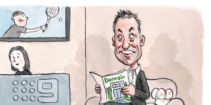 Former Domain executive Antony Catalano was seen in the Nine offices last week,despite trying to foil the company's merger with Fairfax. Illustration:John Shakespeare