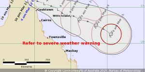 More than 200mm falls on far north towns ahead of expected cyclone