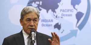 New Zealand Foreign Minister Winston Peters said everything frustrated Australian officials in Tuvalu couldn't say.
