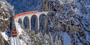 Railway with Jungfrau mountain Switzerland Photo:Lonely Planet/Supplied Handout image supplied for use in Traveller. No syndication.Â Use must be related to"Lonely Planet's Guide to Train Travel in Europe"xxTrainCover