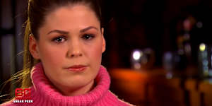 Belle Gibson during her interview with Tara Brown on<i>60 Minutes</i>last year.
