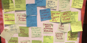 Post-it notes from a North Sydney’s Independent event reveal the issues motivating its supporters.