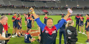 Demons fan narrowly avoids second stint in jail over AFL grand final border breach