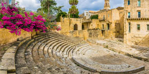 Lecce’s famous ancient Roman amphitheatre once held 25,000 spectators.