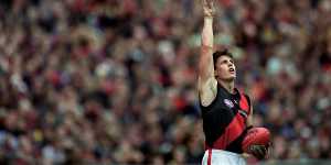 Essendon great Matthew Lloyd during his AFL playing days.