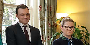 Allan is sworn in by the Governor of Victoria Professor Margaret Gardner at Government House.