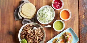 The Mexican taco kit for four.