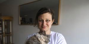 Dorlene Haidar rescues and rehomes cats from the street.