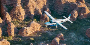 Flying over the Bungle Bungles in East Kimberley.