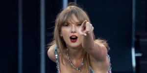 Taylor Swift performs at the MCG in Melbourne.