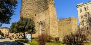 The mysterious Maiden Tower in Baku,Azerbaijan. 