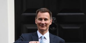 UK chancellor Jeremy Hunt leaves Downing Street to present his budget to parliament last week.