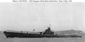 The American submarine USS Sturgeon fired four torpedoes,two of which are believed to have struck the Montevideo Maru.