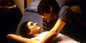 With Jared Leto in Darren Aronofksy’s Requiem For a Dream (2000).