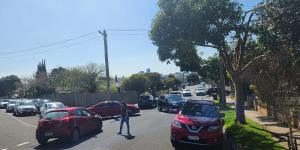 Congested residential streets around the showgrounds last weekend.