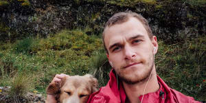 Tom Turcich is walking around the world with his dog Savannah.