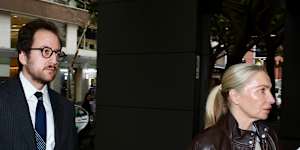 Zachary Hecht,TikTok’s global head of policy,trust and safety,arriving at the royal commission on Tuesday.