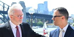 Ambassador to the United States Kevin Rudd and NSW Treasurer Daniel Mookhey at the Citi A50 Sydney Investment Summit 