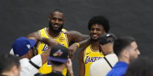 With son Bronny,LeBron James finds ‘pure joy’ as 22nd season dawns