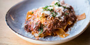 Go-to dish:Pappardelle with lamb shoulder and pecorino.