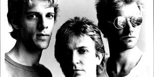 Where it all began. Sting,right,with fellow members of The Police,Stewart Copeland,left,and Andy Summers.