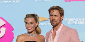 Margot Robbie and Ryan Gosling at the world premiere of Barbie in Los Angeles last week.