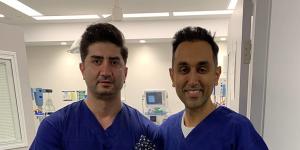 Dr Reza Ahmadi (left),who operated on Keisha Ahmoa,is pictured with Cosmos founder Dr Joseph Ajaka. 