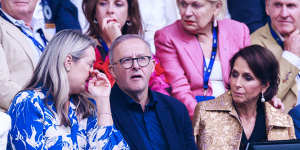 Prime Minister Anthony Albanese got a rousing reception by the Australian Open crowd.