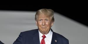 Former President Donald Trump in Nevada on October 8