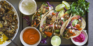 These tacos have the right amount of crunch and chew and lime and cream and heat.