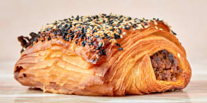 Croissant dough gives the Rollers Bakehouse sausage roll its distinctive flaky pastry.