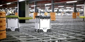 Ocado’s grocery picking robots whizz around fulfilment centres at 8 metres per second. 