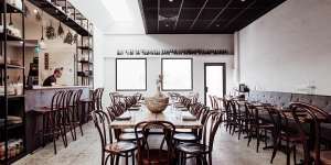 The dining room at Lamshed’s in Yarralumla.