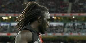 Anthony McDonald-Tipungwuti on the run for the Bombers.