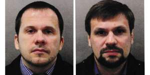 Alexander Petrov,left,and Ruslan Boshirov are now wanted over the attack on a Czech ammunition depot. 