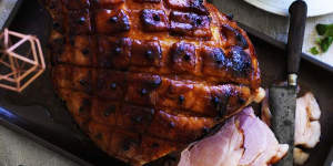 Season's eatings:Palm sugar and pineapple glazed ham.