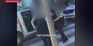 WA Police officer bitten in chaotic confrontation