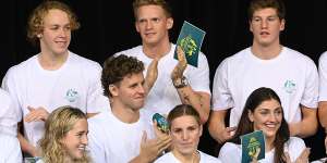 Cody Simpson at the Dolphins Commonwealth Games squad announcement on Sunday