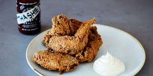 XO FC buttermilk fried chicken wings.